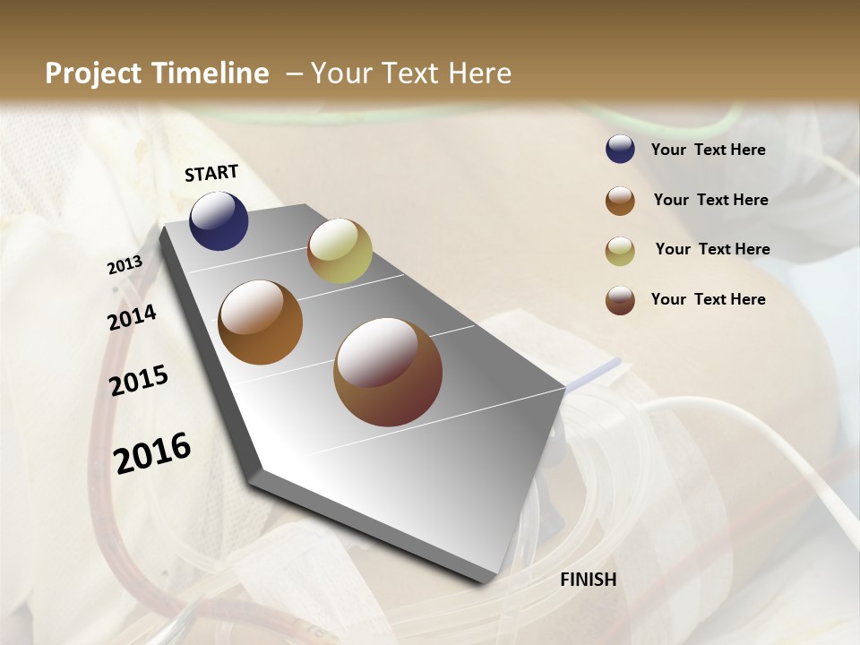 A Man On A Drip PowerPoint Template