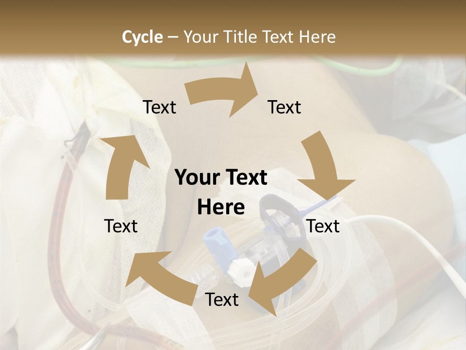 A Man On A Drip PowerPoint Template