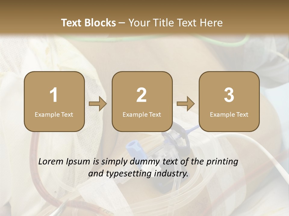 A Man On A Drip PowerPoint Template