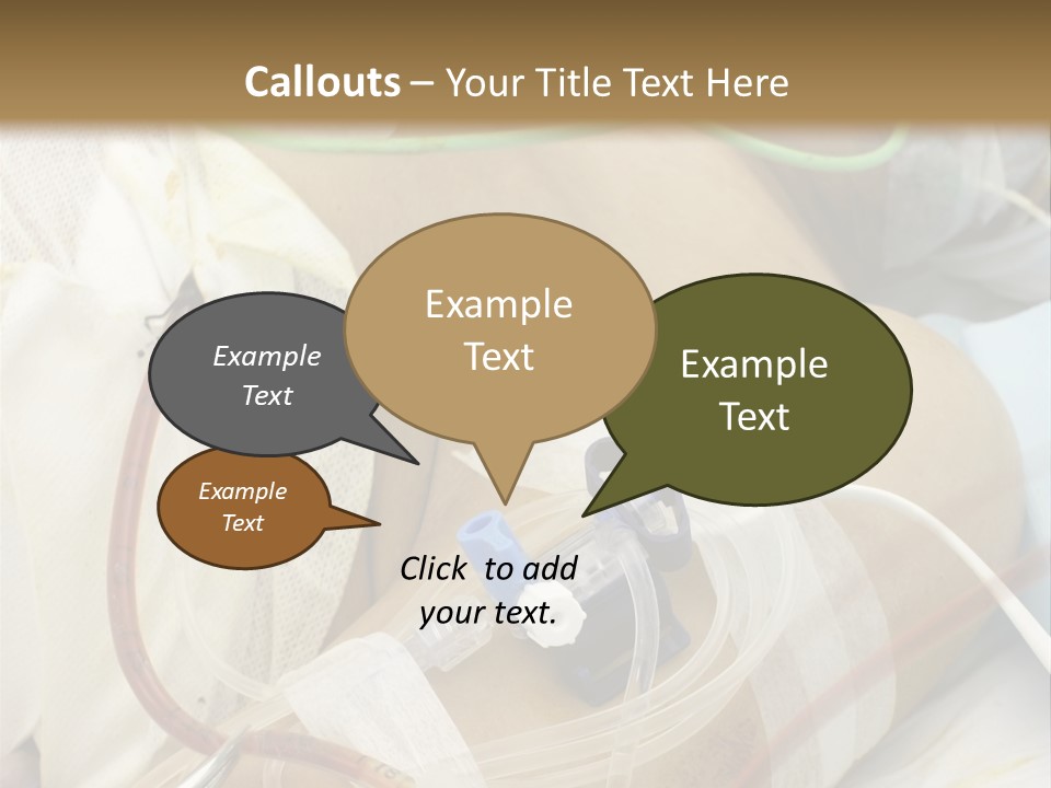 A Man On A Drip PowerPoint Template