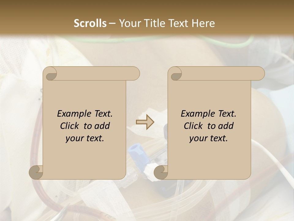 A Man On A Drip PowerPoint Template