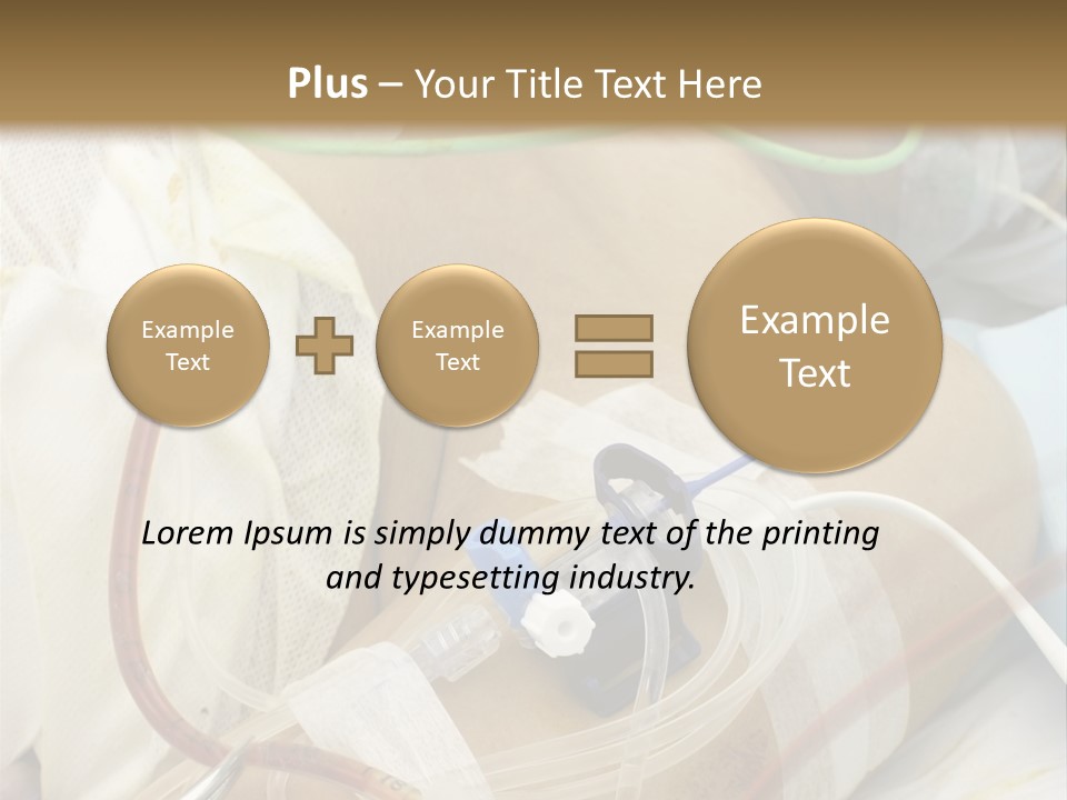 A Man On A Drip PowerPoint Template