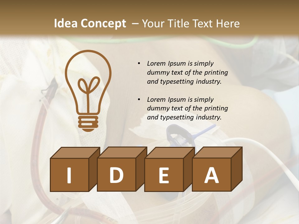 A Man On A Drip PowerPoint Template