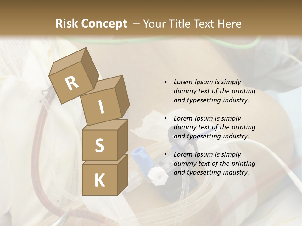 A Man On A Drip PowerPoint Template