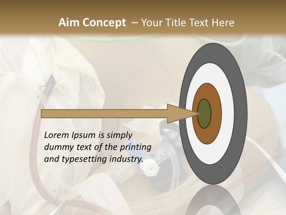 A Man On A Drip PowerPoint Template