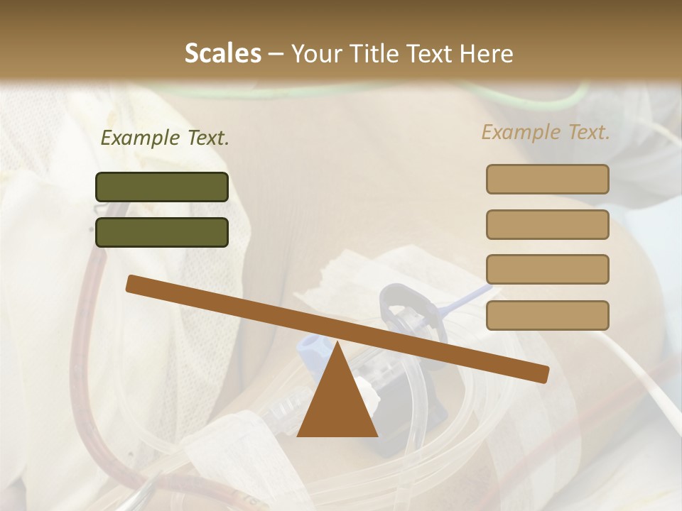 A Man On A Drip PowerPoint Template