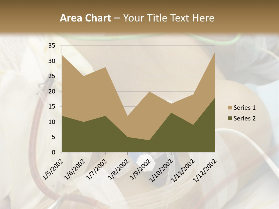 A Man On A Drip PowerPoint Template