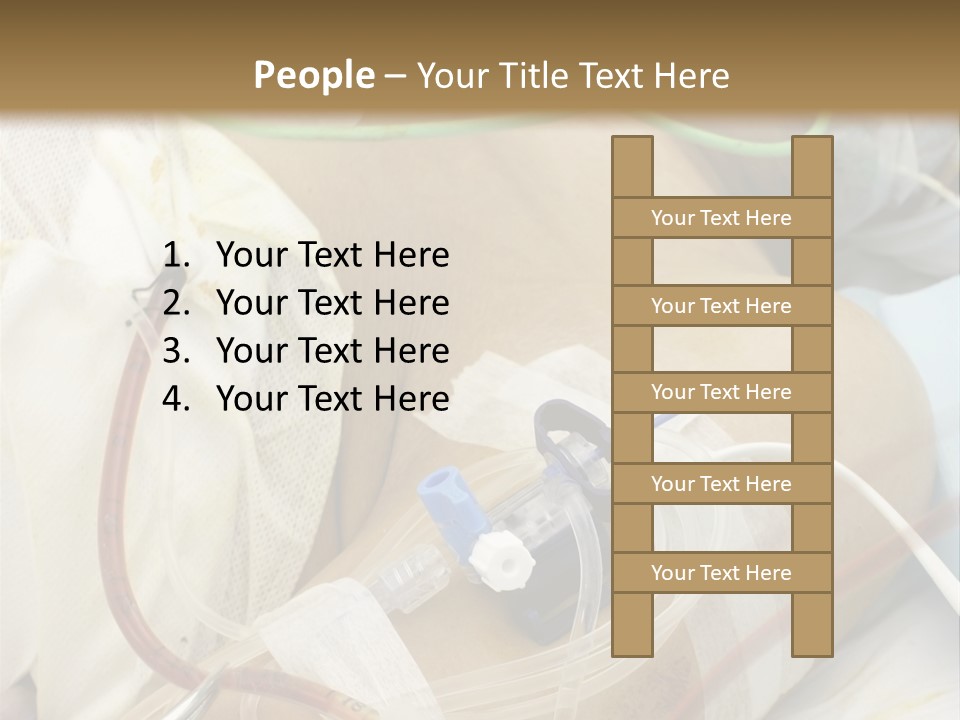 A Man On A Drip PowerPoint Template