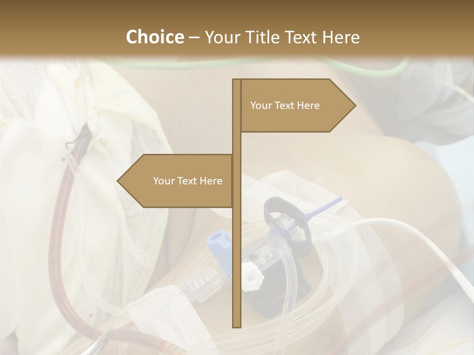 A Man On A Drip PowerPoint Template