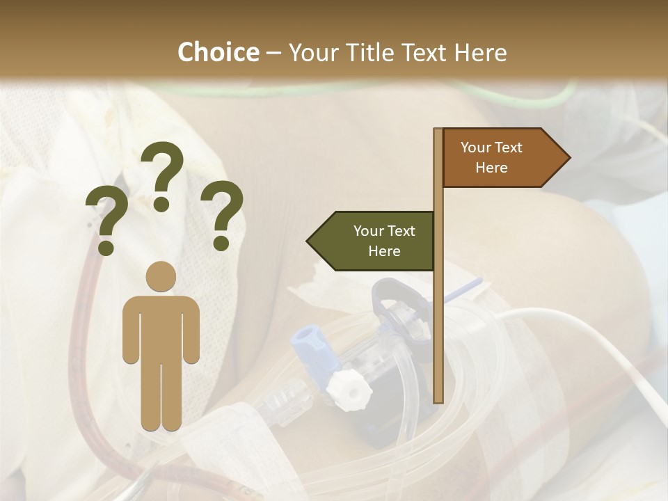 A Man On A Drip PowerPoint Template