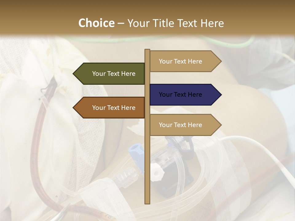 A Man On A Drip PowerPoint Template