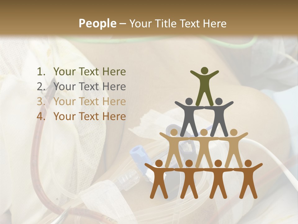 A Man On A Drip PowerPoint Template