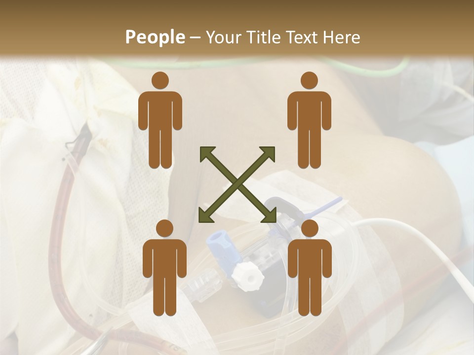 A Man On A Drip PowerPoint Template