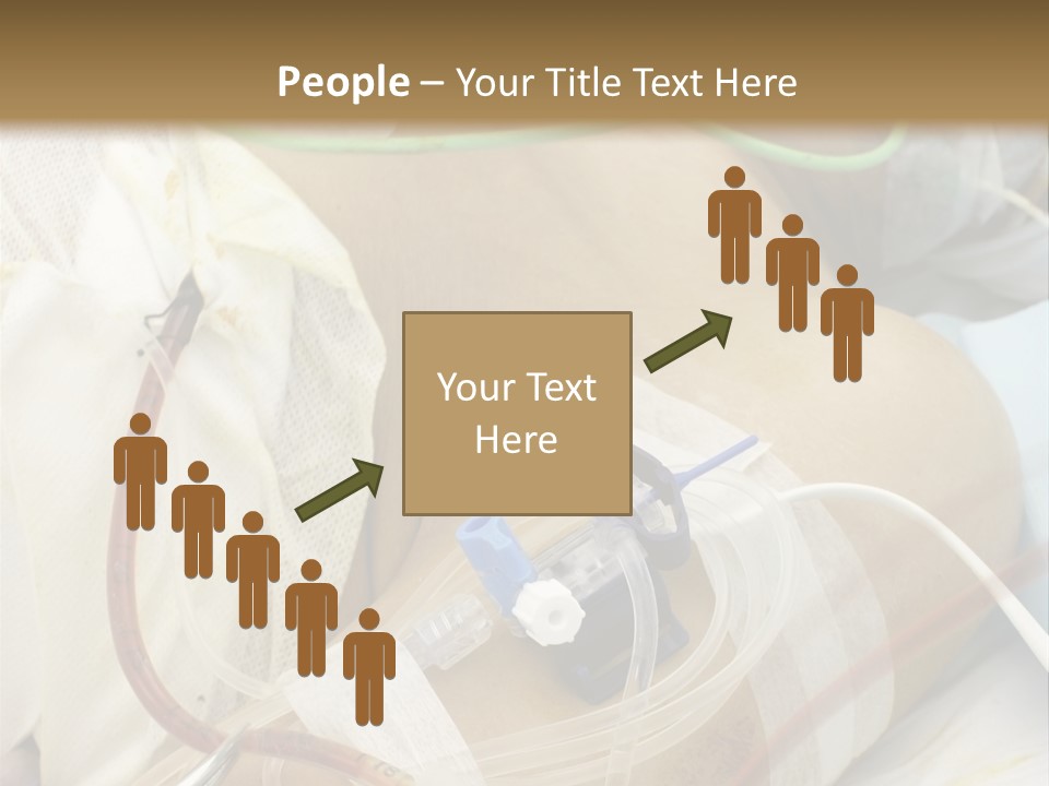 A Man On A Drip PowerPoint Template