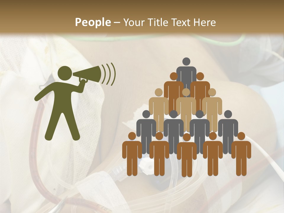 A Man On A Drip PowerPoint Template