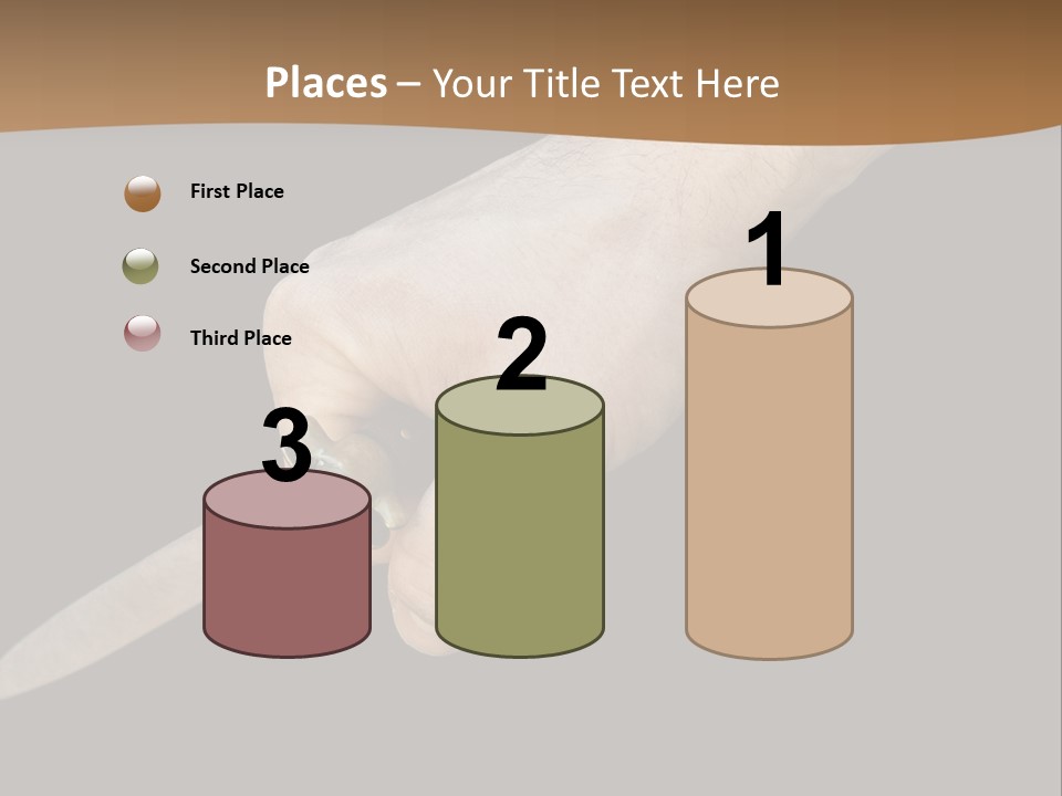Knife In Hand PowerPoint Template