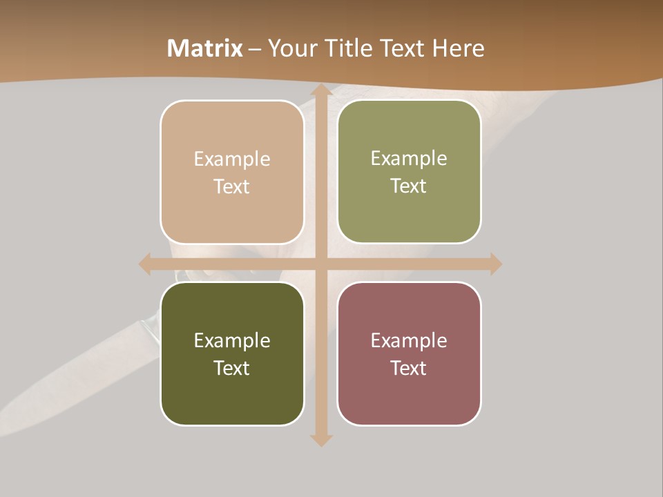 Knife In Hand PowerPoint Template