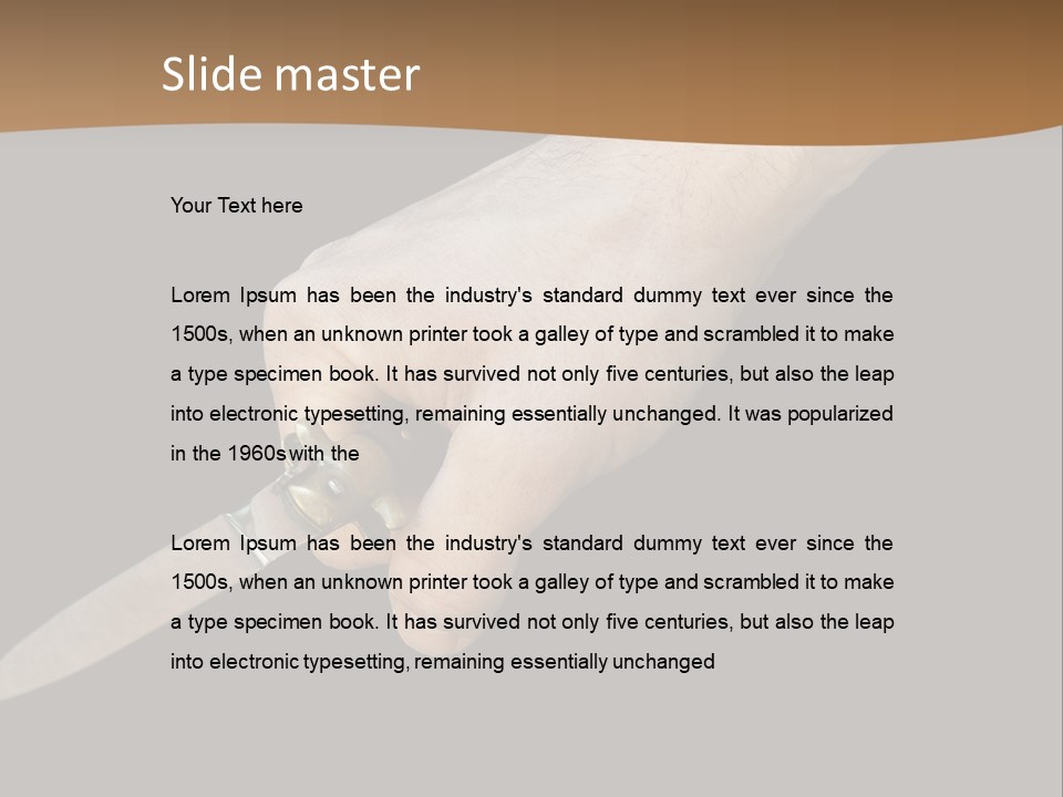 Knife In Hand PowerPoint Template