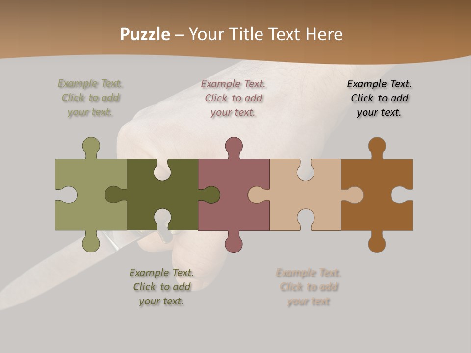 Knife In Hand PowerPoint Template