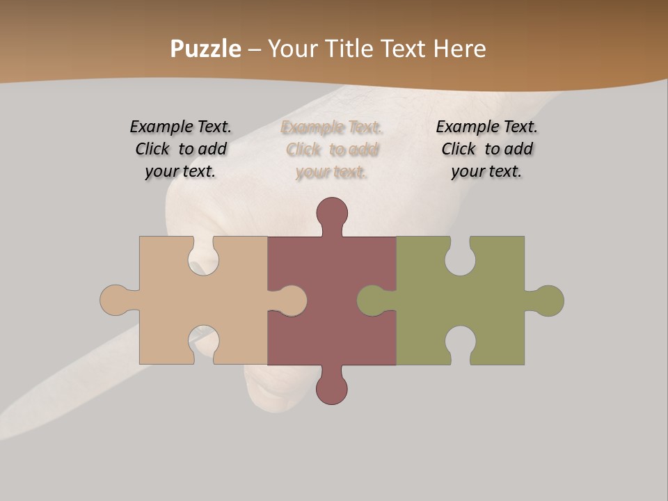 Knife In Hand PowerPoint Template