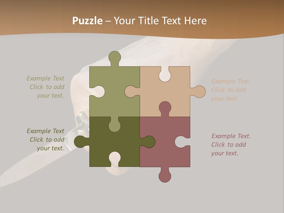 Knife In Hand PowerPoint Template