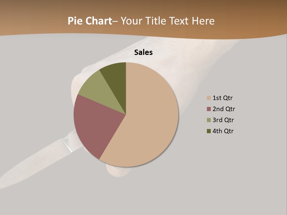 Knife In Hand PowerPoint Template