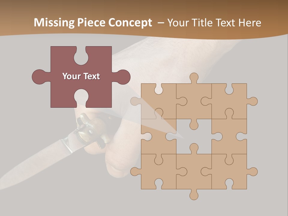 Knife In Hand PowerPoint Template