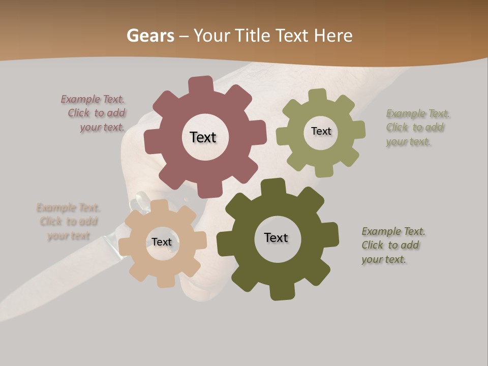 Knife In Hand PowerPoint Template