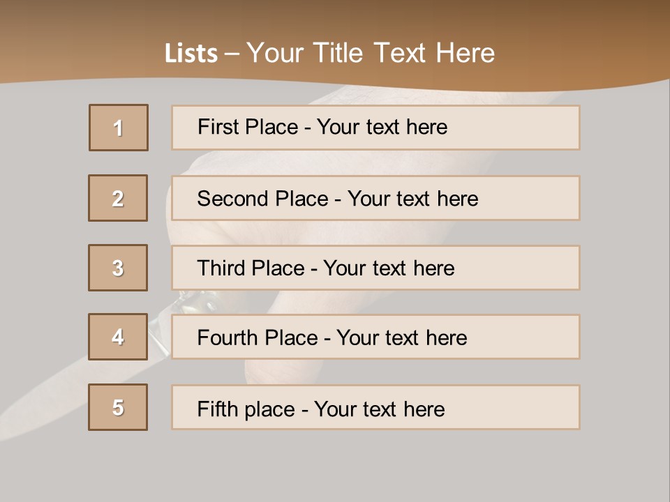 Knife In Hand PowerPoint Template