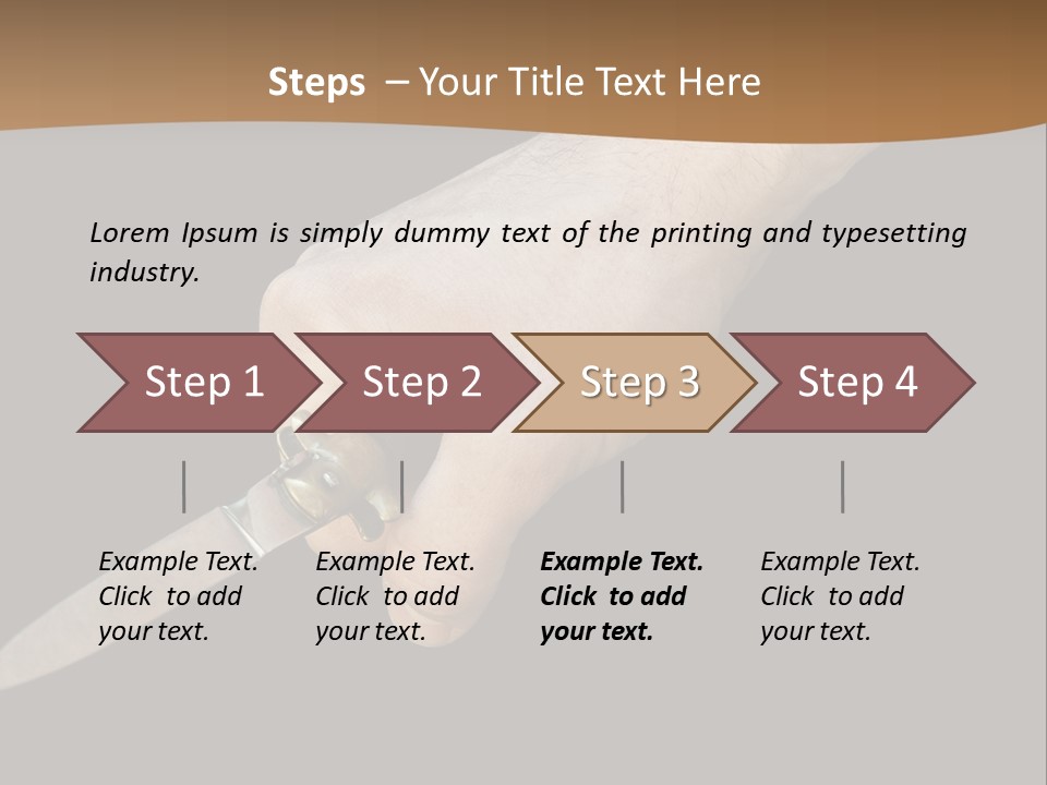 Knife In Hand PowerPoint Template