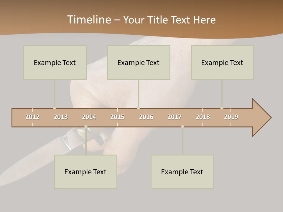 Knife In Hand PowerPoint Template