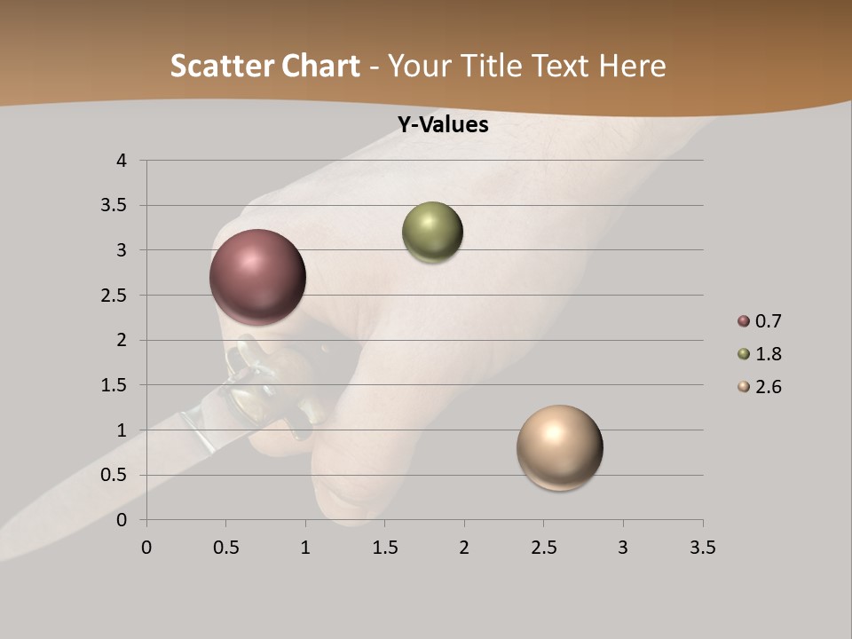 Knife In Hand PowerPoint Template