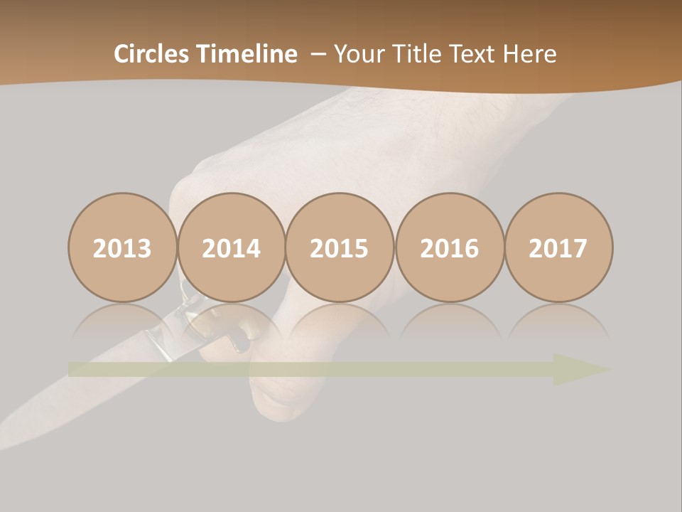 Knife In Hand PowerPoint Template