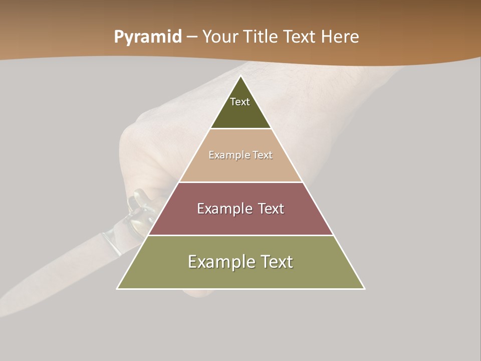 Knife In Hand PowerPoint Template