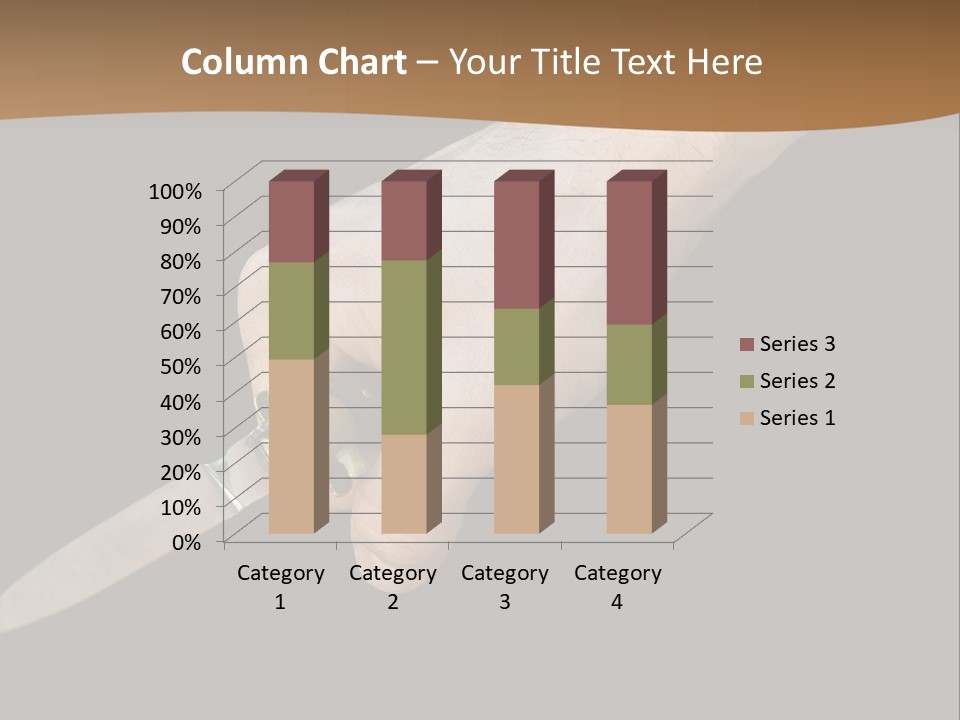 Knife In Hand PowerPoint Template