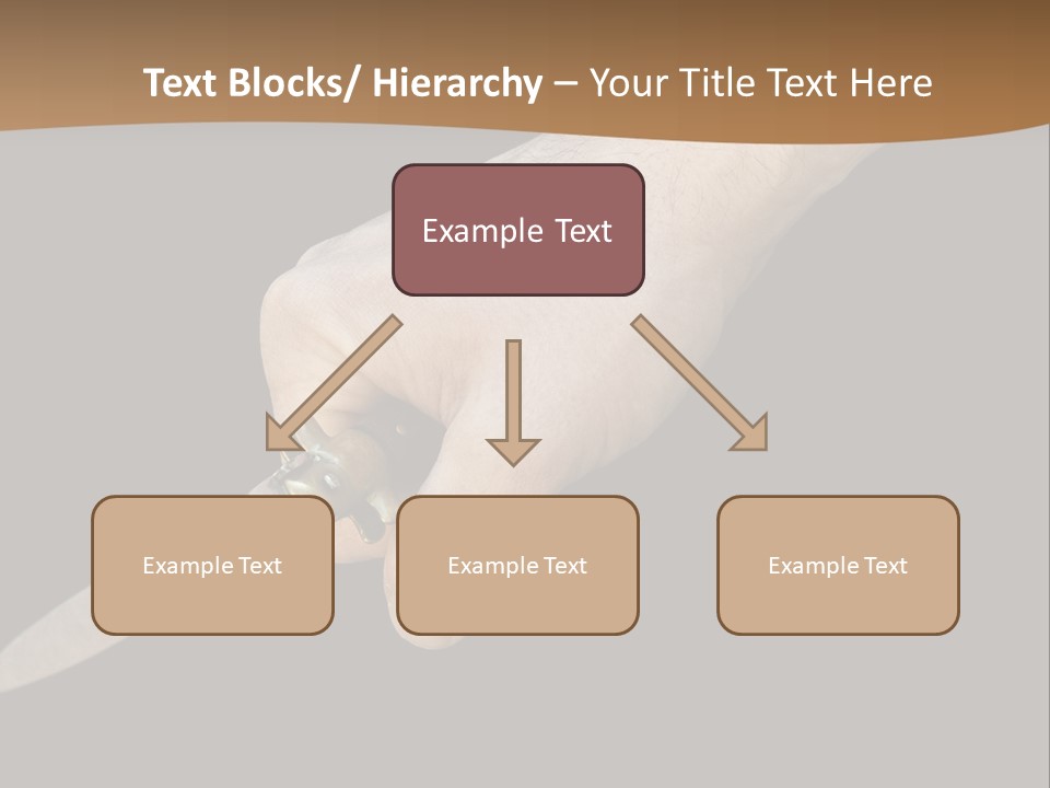 Knife In Hand PowerPoint Template