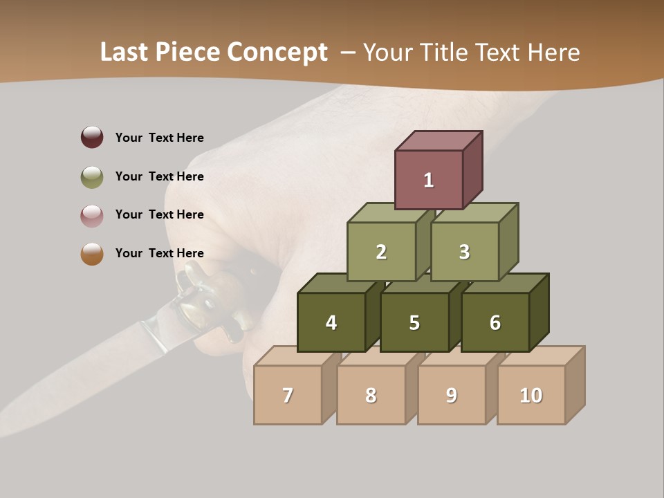 Knife In Hand PowerPoint Template