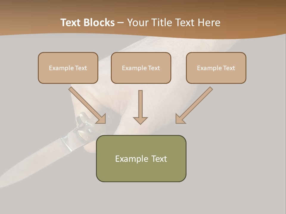 Knife In Hand PowerPoint Template