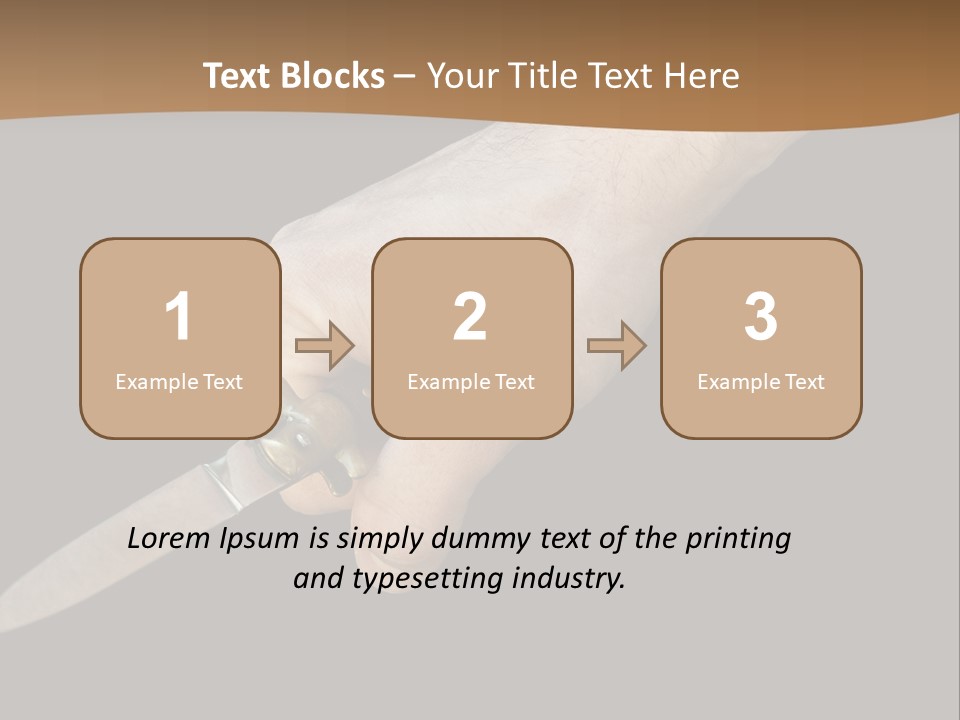 Knife In Hand PowerPoint Template