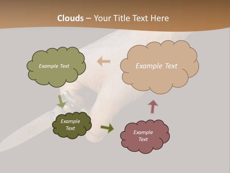 Knife In Hand PowerPoint Template