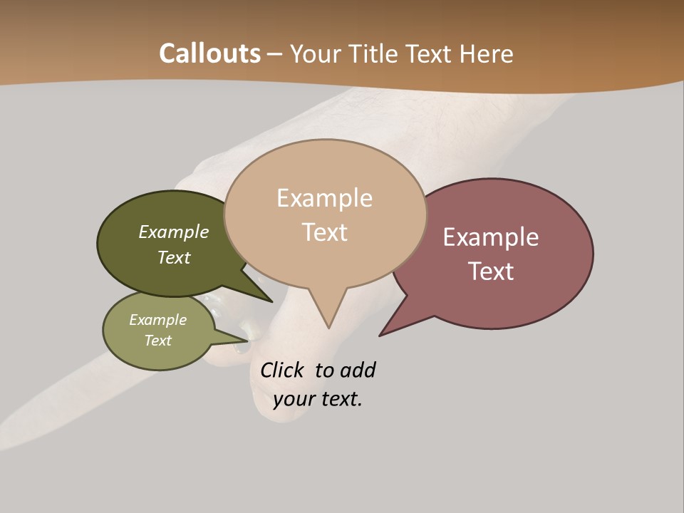 Knife In Hand PowerPoint Template