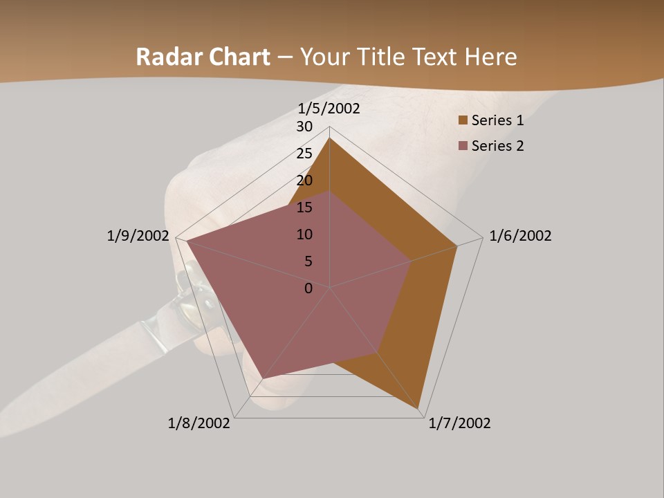 Knife In Hand PowerPoint Template