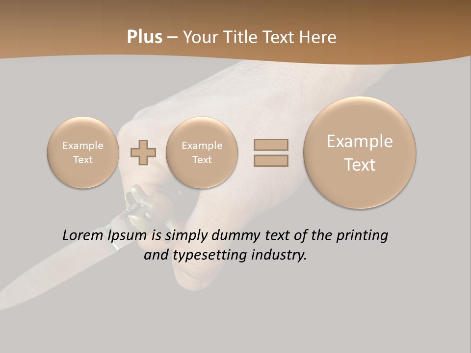 Knife In Hand PowerPoint Template