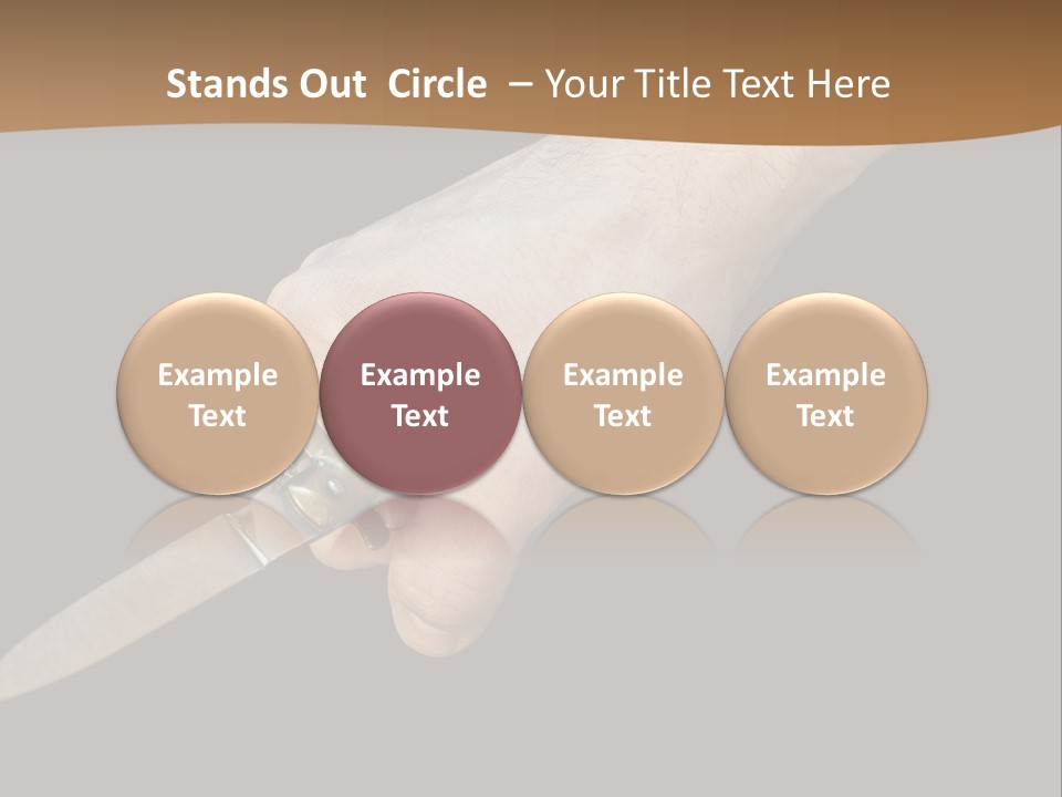 Knife In Hand PowerPoint Template