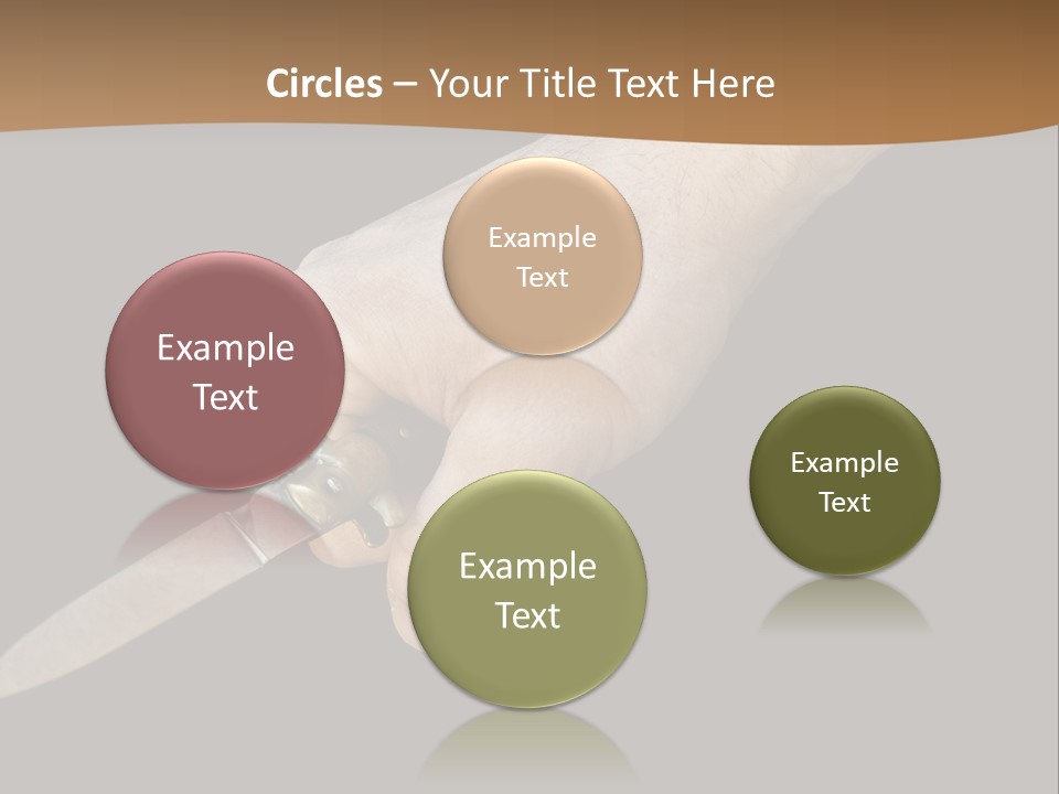 Knife In Hand PowerPoint Template