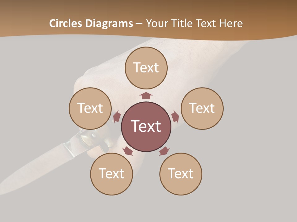 Knife In Hand PowerPoint Template