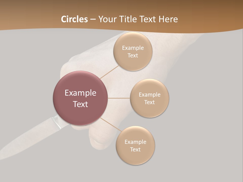 Knife In Hand PowerPoint Template