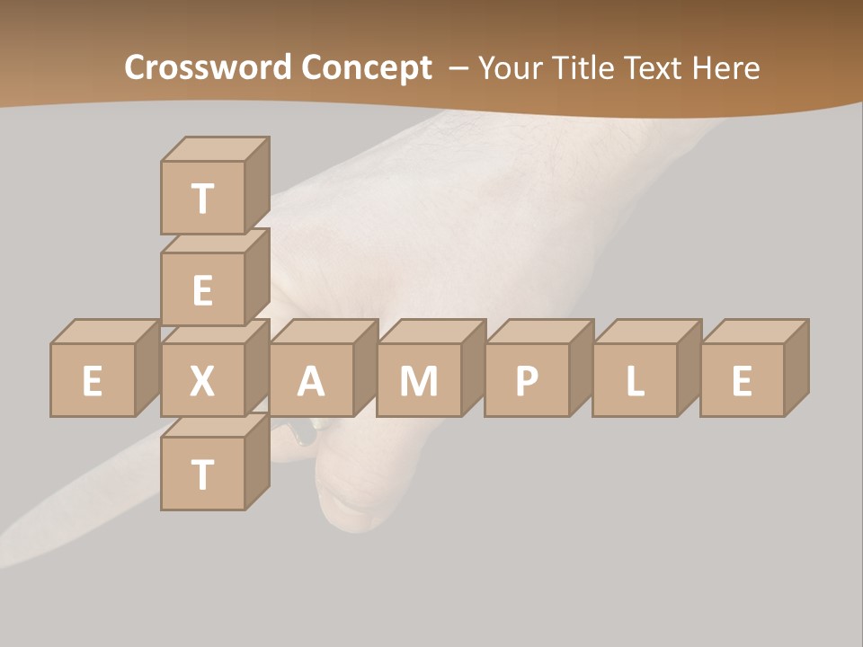 Knife In Hand PowerPoint Template