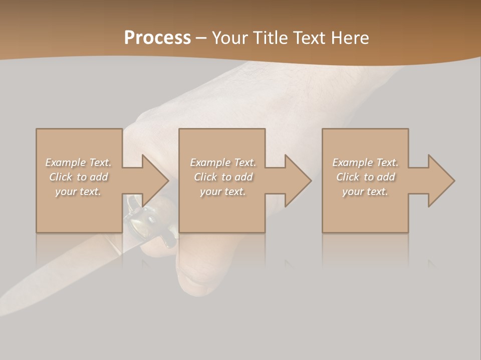 Knife In Hand PowerPoint Template