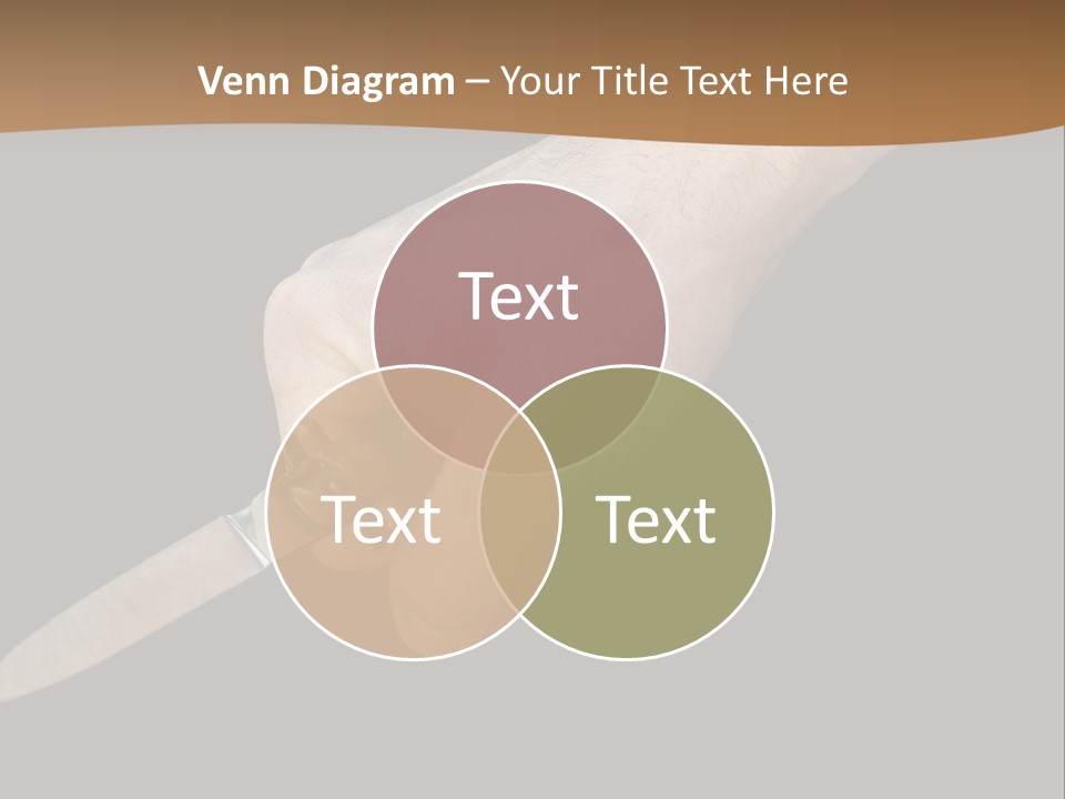 Knife In Hand PowerPoint Template